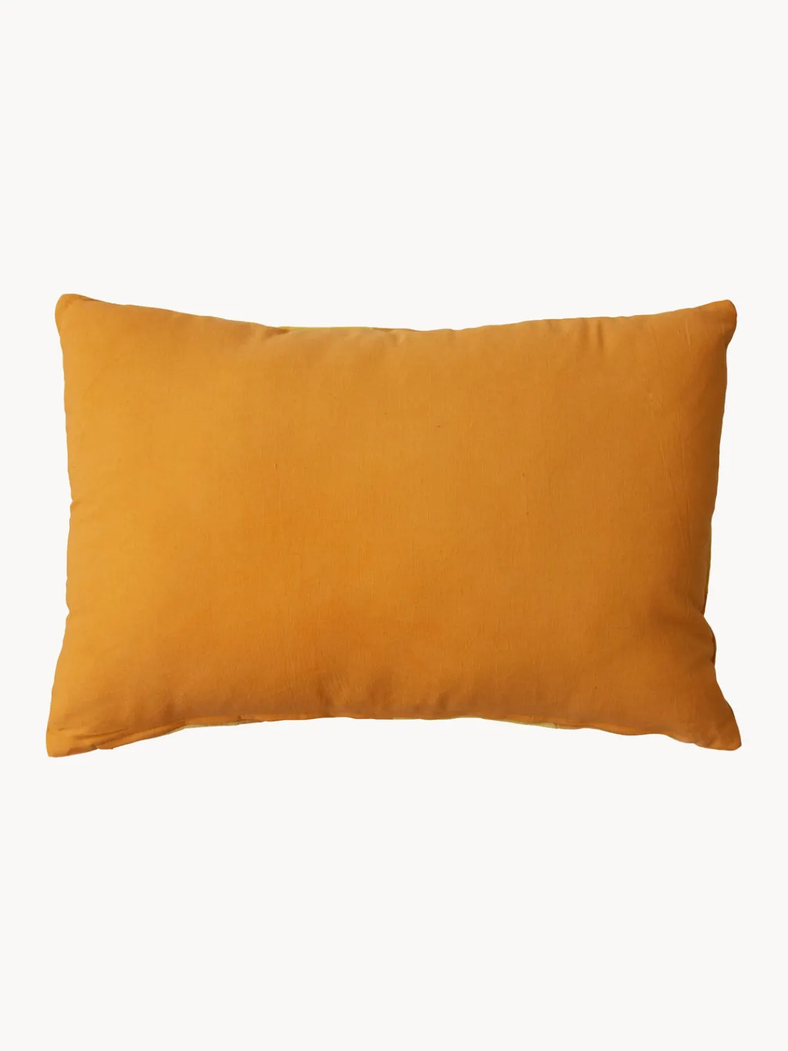 Fashion HKLIVING Coussin en coton fait main April Orange, jaune moutarde