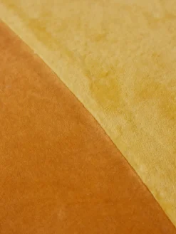 Fashion HKLIVING Coussin en coton fait main April Orange, jaune moutarde