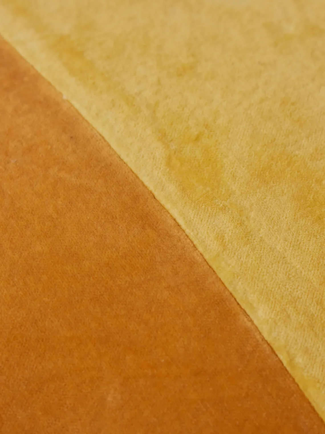 Fashion HKLIVING Coussin en coton fait main April Orange, jaune moutarde