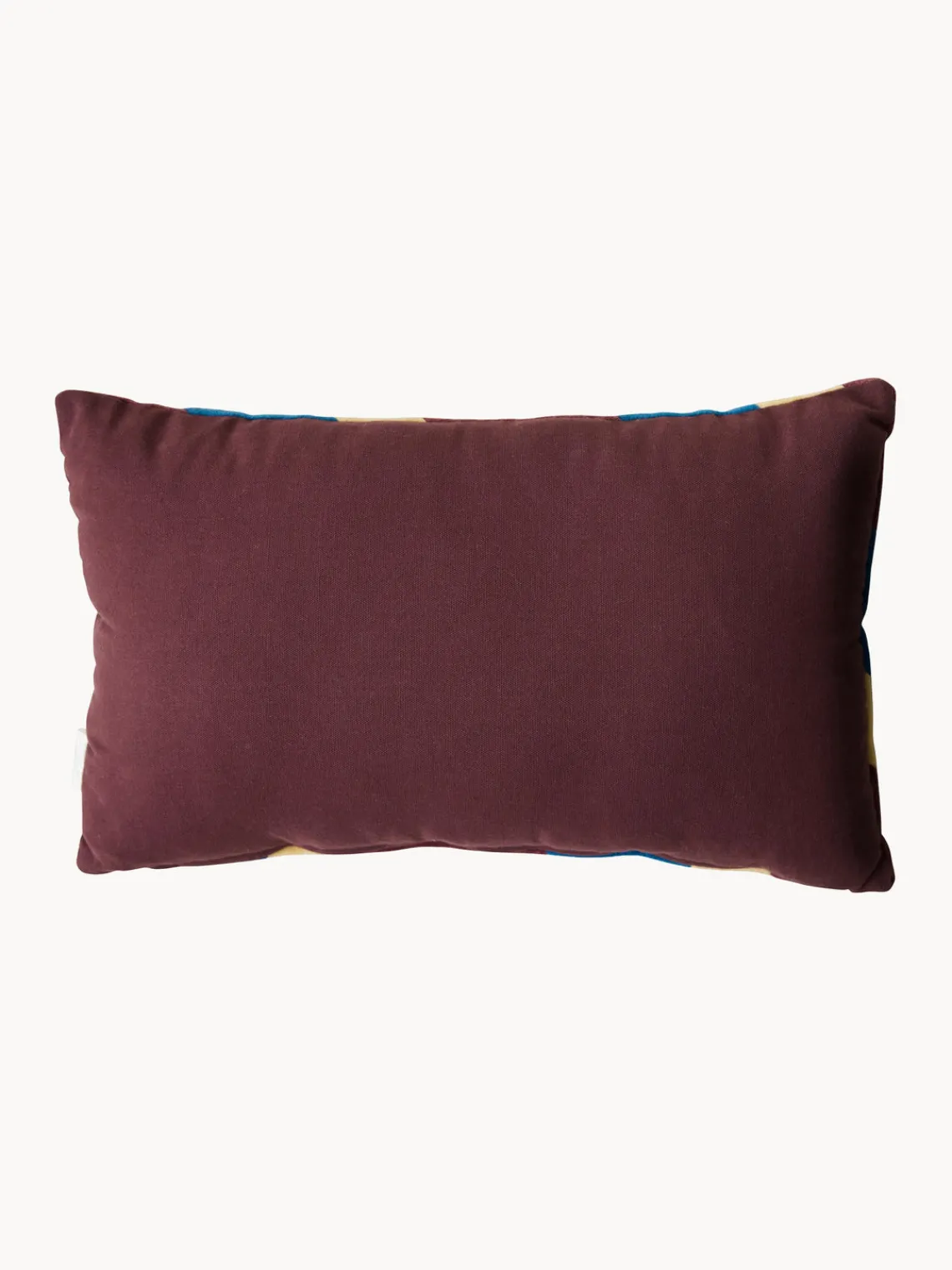 Best HKLIVING Coussin en coton fait main Speakeasy Jaune pâle, aubergine, bleu