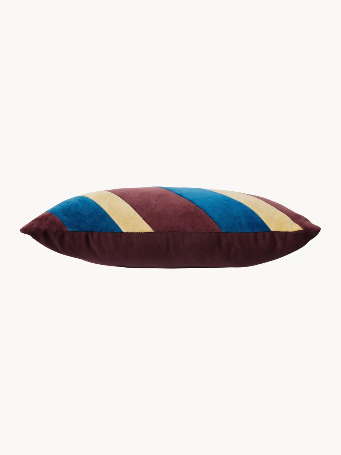 Best HKLIVING Coussin en coton fait main Speakeasy Jaune pâle, aubergine, bleu