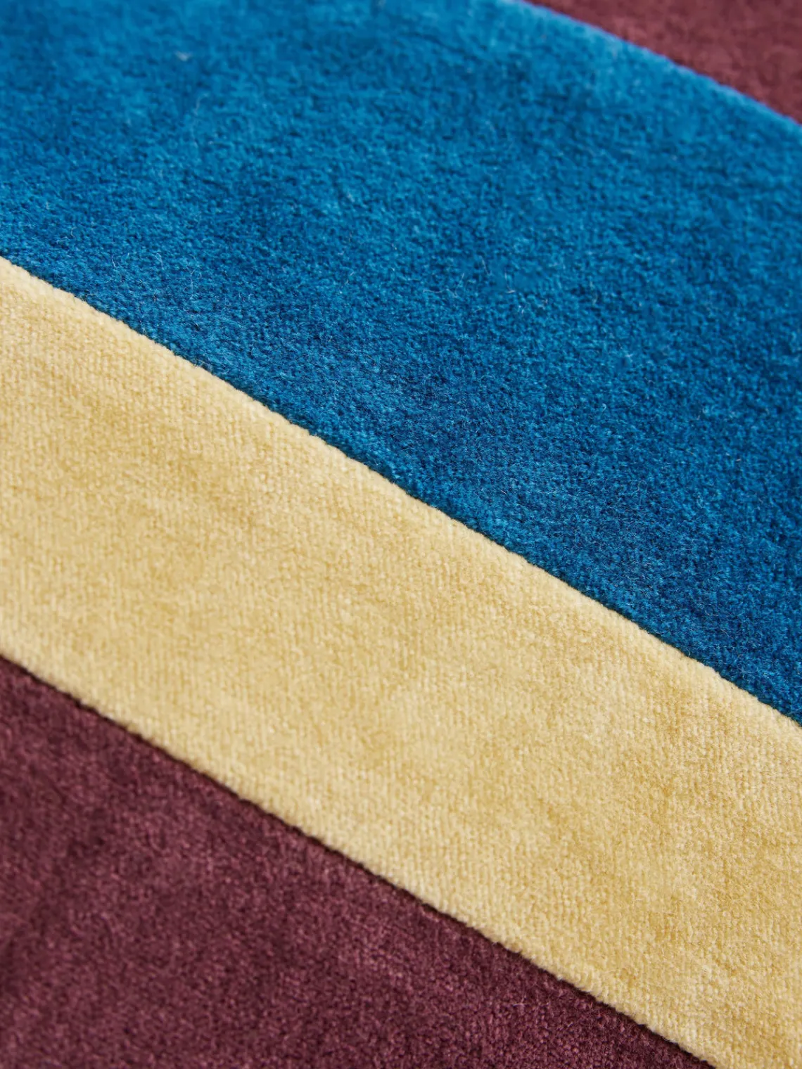 Best HKLIVING Coussin en coton fait main Speakeasy Jaune pâle, aubergine, bleu