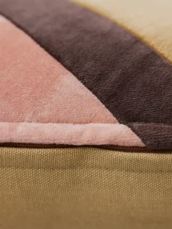 New HKLIVING Coussin en coton fait main Sunkissed Brun clair pêche, aubergine