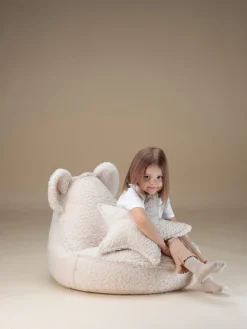 Hot Wigiwama Coussin moelleux en peluche Star Blanc cassé