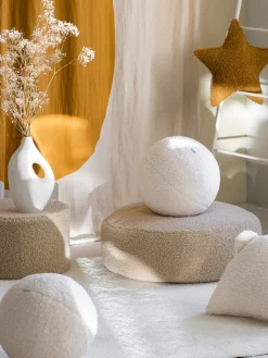 Fashion Wigiwama Coussin moelleux en peluche Star Jaune moutarde