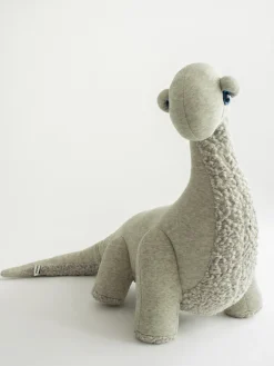 New BigStuffed Coussin peluche artisanal Diplo Tons vert olive, chiné