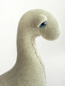 New BigStuffed Coussin peluche artisanal Diplo Tons vert olive, chiné