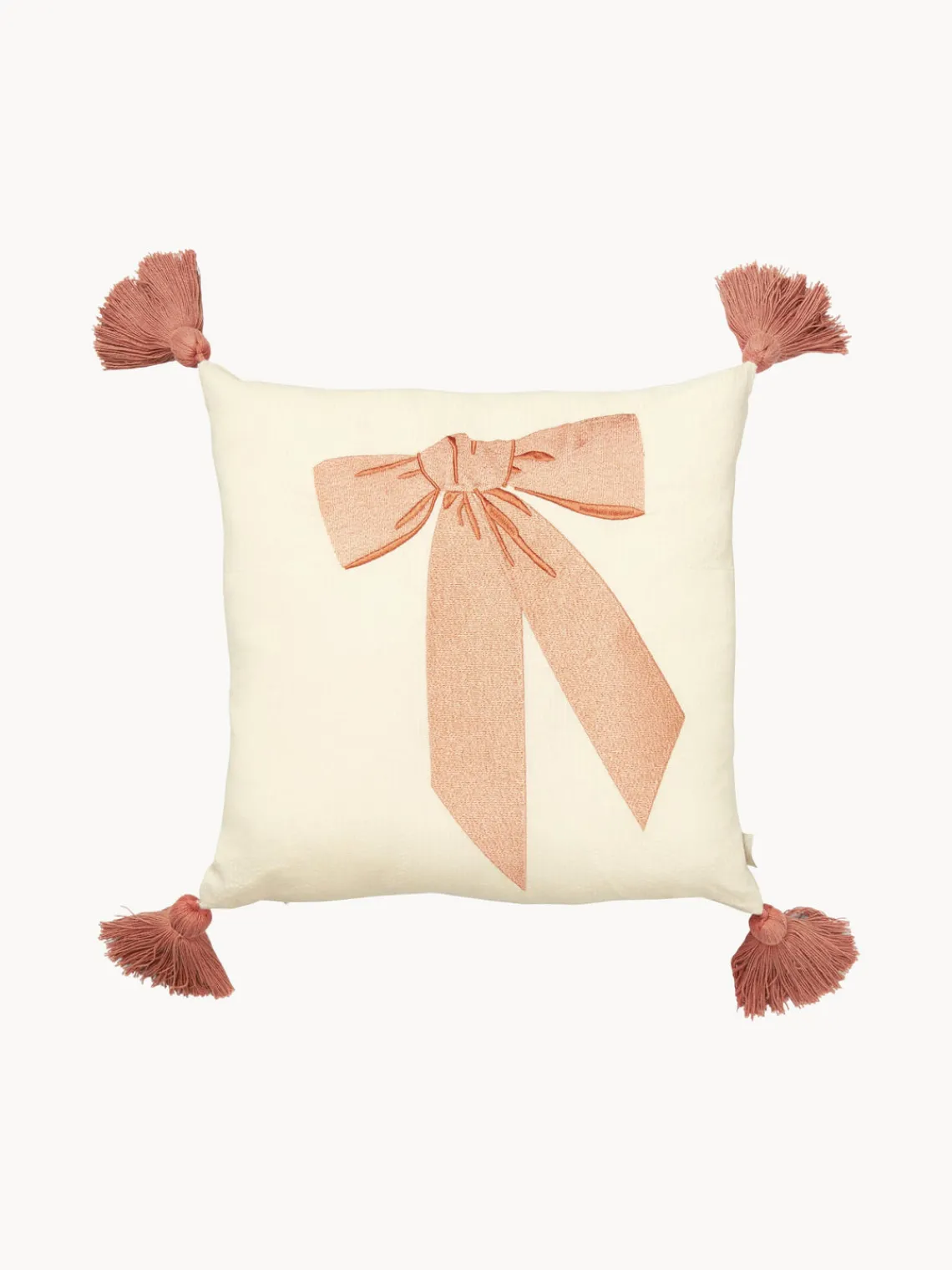 Online Cam Cam Copenhagen Coussin peluche en coton bio avec houppes Bows
