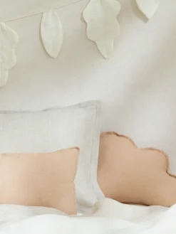 Clearance Nobodinoz Coussin peluche en lin Cloud Beige