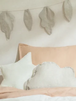Best Nobodinoz Coussin peluche en lin Cloud Grège