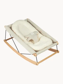 Hot Nobodinoz Coussin pour transat en coton bio Growing Green Blanc crème