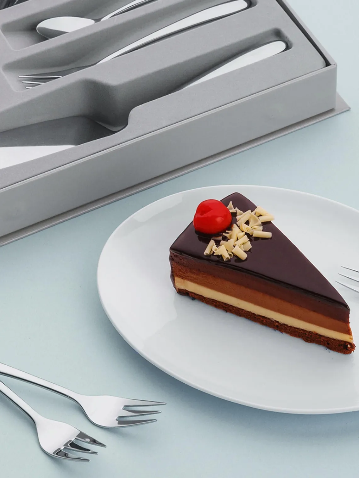 Fashion Sola Switzerland Couverts à gâteau s Tulip, 6 personnes (13 élém.) Argenté