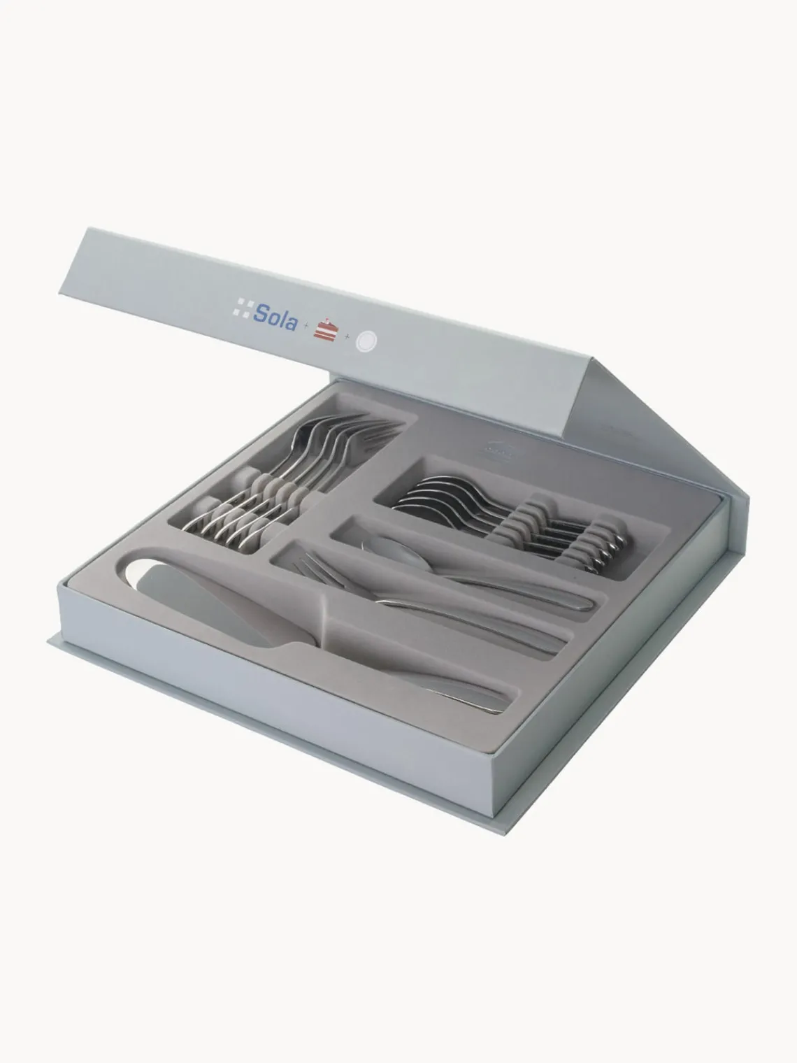 Fashion Sola Switzerland Couverts à gâteau s Tulip, 6 personnes (13 élém.) Argenté