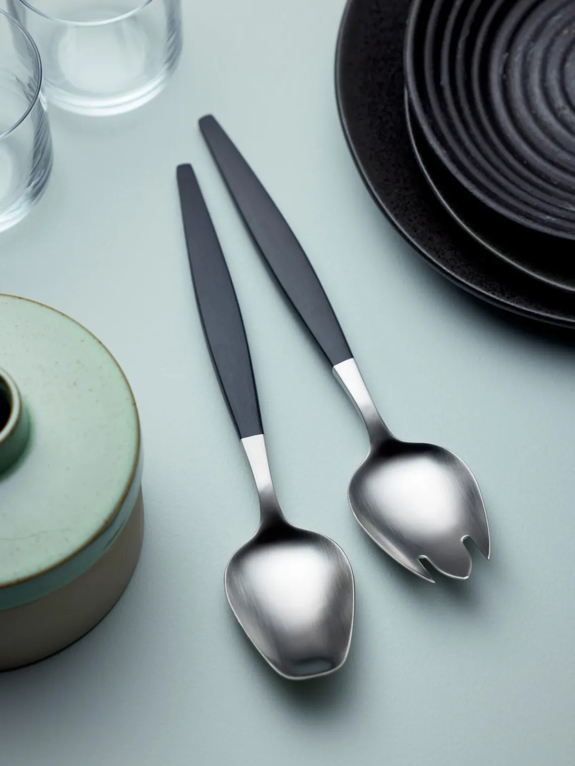 Discount Gense Couverts à salade brossés mats Focus de Luxe