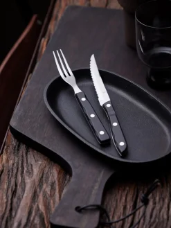 Sale Gense Couverts à steak avec boîte Old Farmer, set de tailles variées Argenté, noir