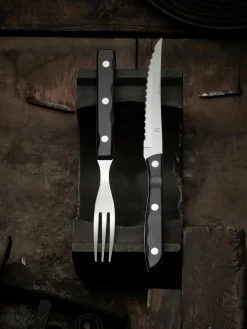 Sale Gense Couverts à steak avec boîte Old Farmer, set de tailles variées Argenté, noir
