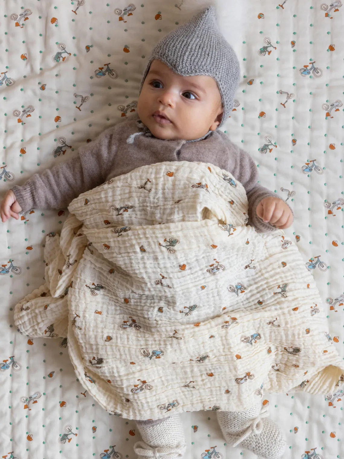 Online Cam Cam Copenhagen Couverture bébé en coton bio Bicycles