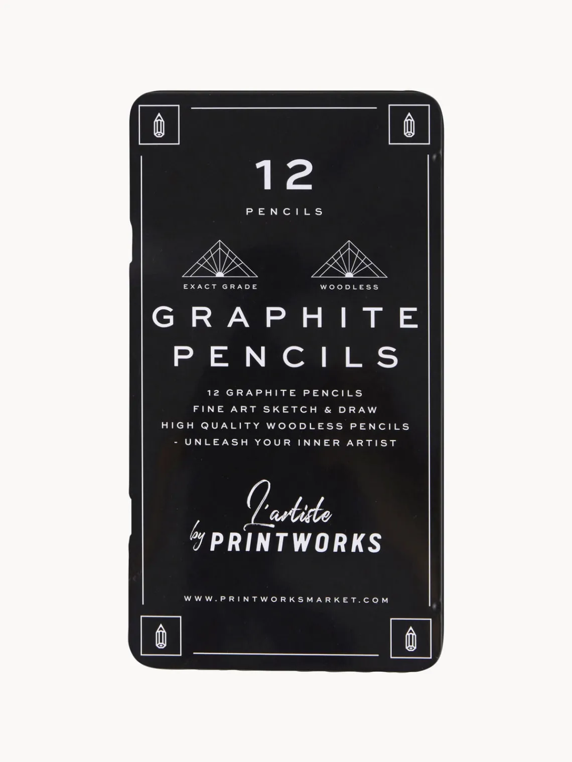 Fashion Printworks Crayons graphite Graphite, 12 élém. Noir
