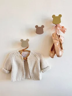 Outlet Cam Cam Copenhagen Crochets muraux en hêtre faits main Bear, 3 élém.