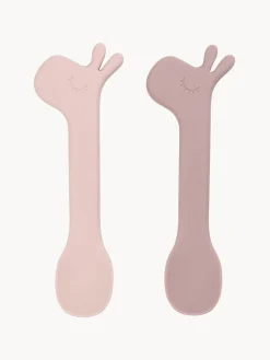 Outlet Done by Deer Cuillères pour enfants Lalee, 2 élém. Rose pâle, vieux rose