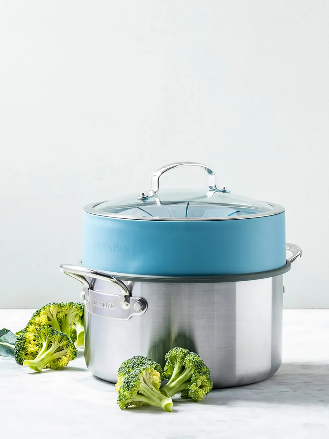 Best GreenPan Cuiseur vapeur Steamy Bleu