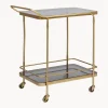 Clearance Bizzotto Desserte avec plateaux en verre Orabel
