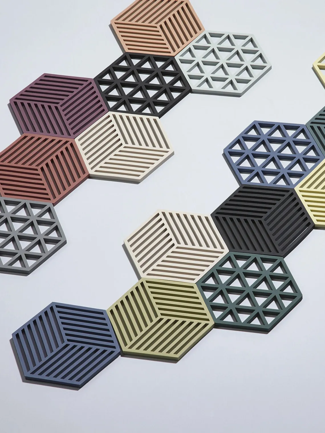 New Zone Denmark Dessous de plat en silicone Hexagon Noir