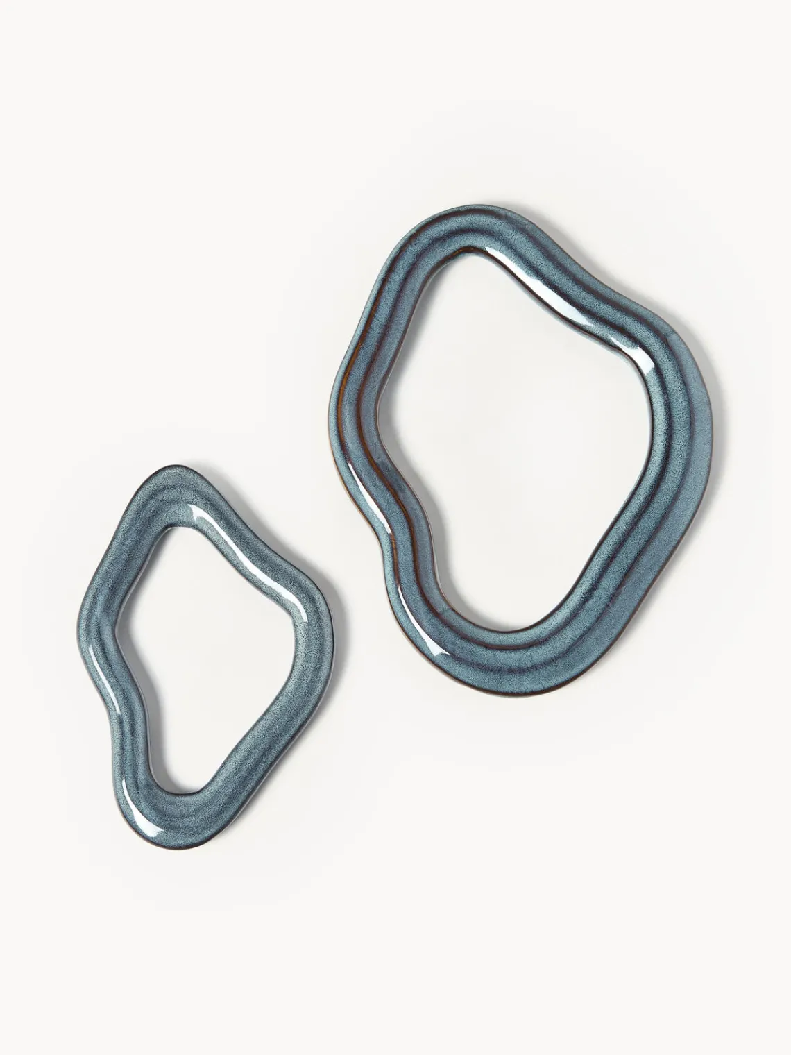 Discount Broste Copenhagen Dessous de verre artisanaux Nordic Sea, 2 élém. Gris-bleu, chiné
