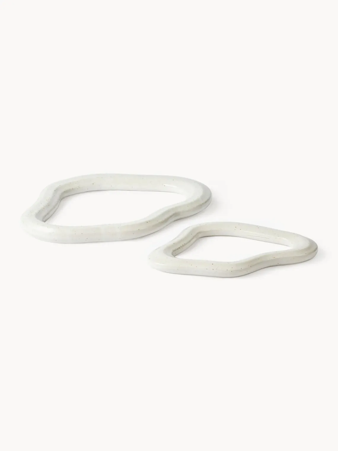 Outlet Broste Copenhagen Dessous de verre artisanaux Nordic Vanilla, 2 élém. Blanc cassé, chiné