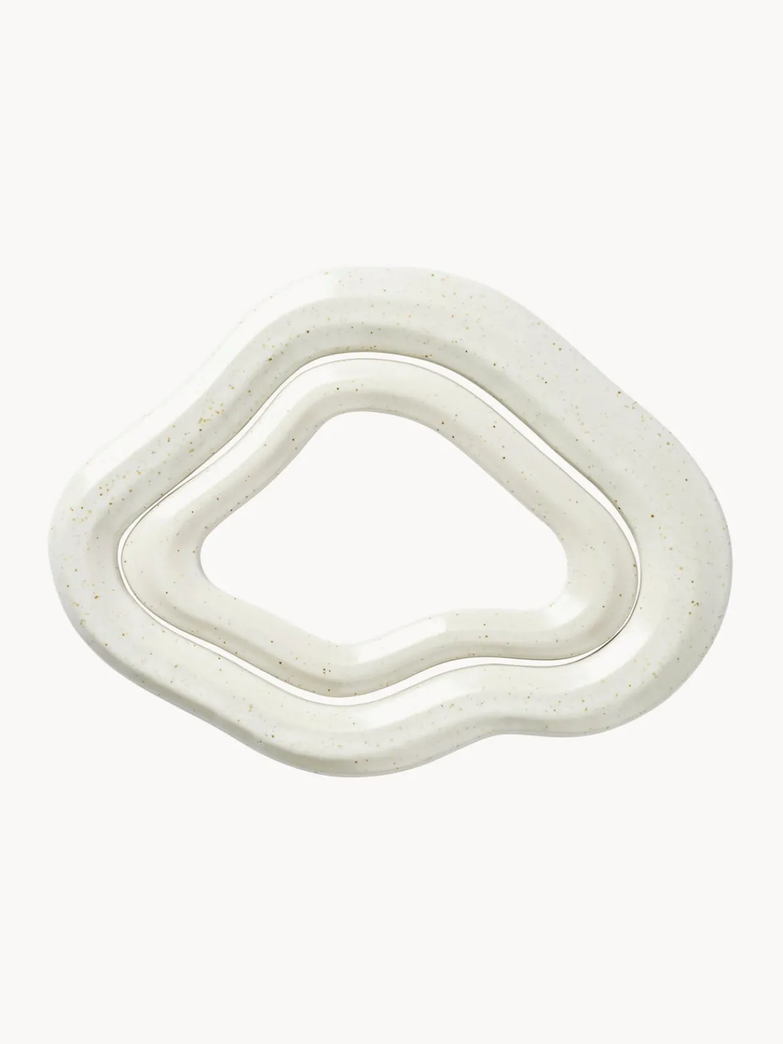 Outlet Broste Copenhagen Dessous de verre artisanaux Nordic Vanilla, 2 élém. Blanc cassé, chiné