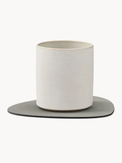 Online LIND DNA Dessous de verre asymétriques en cuir Curve, 4 pièces Beige