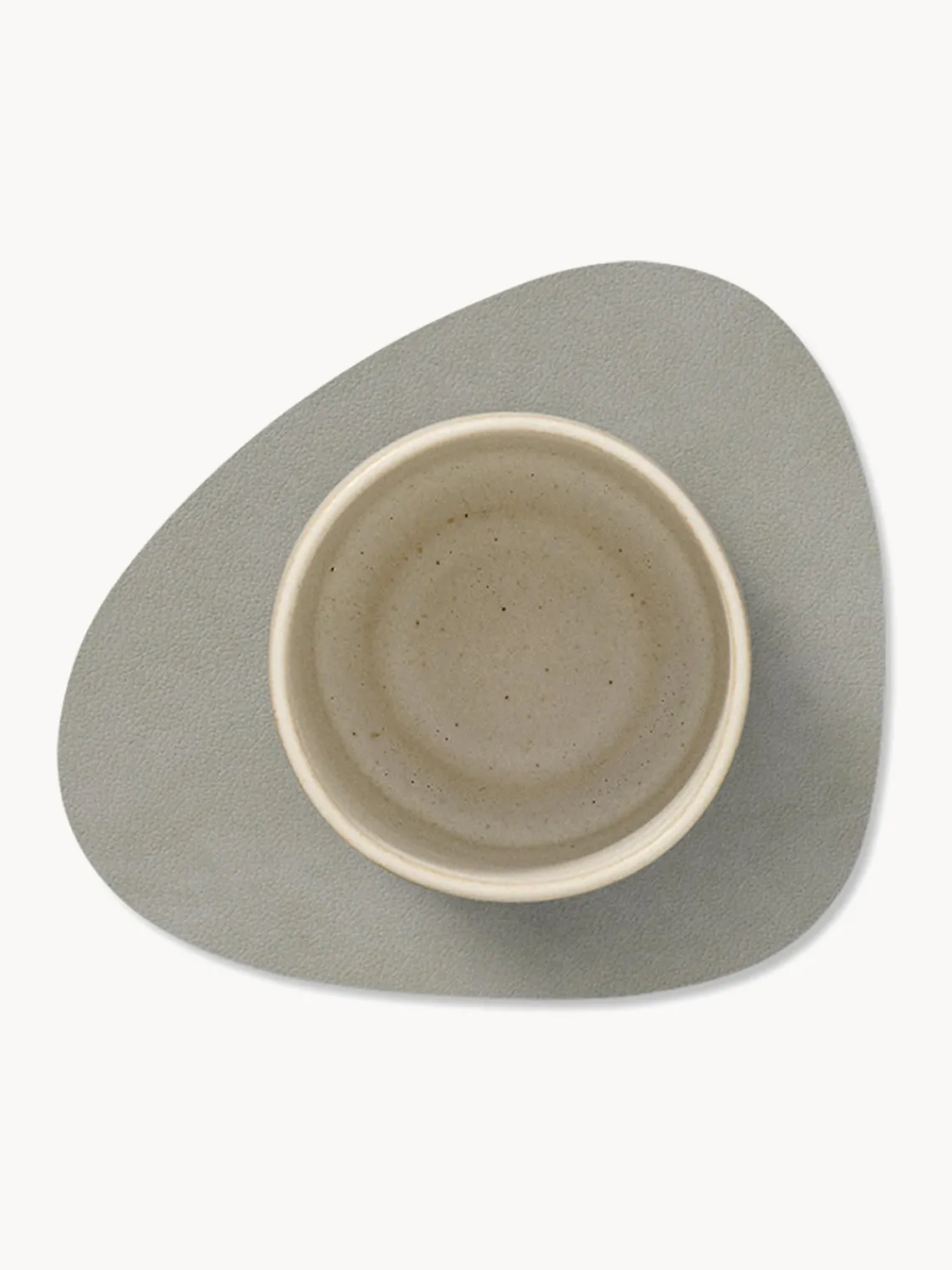 Online LIND DNA Dessous de verre asymétriques en cuir Curve, 4 pièces Beige