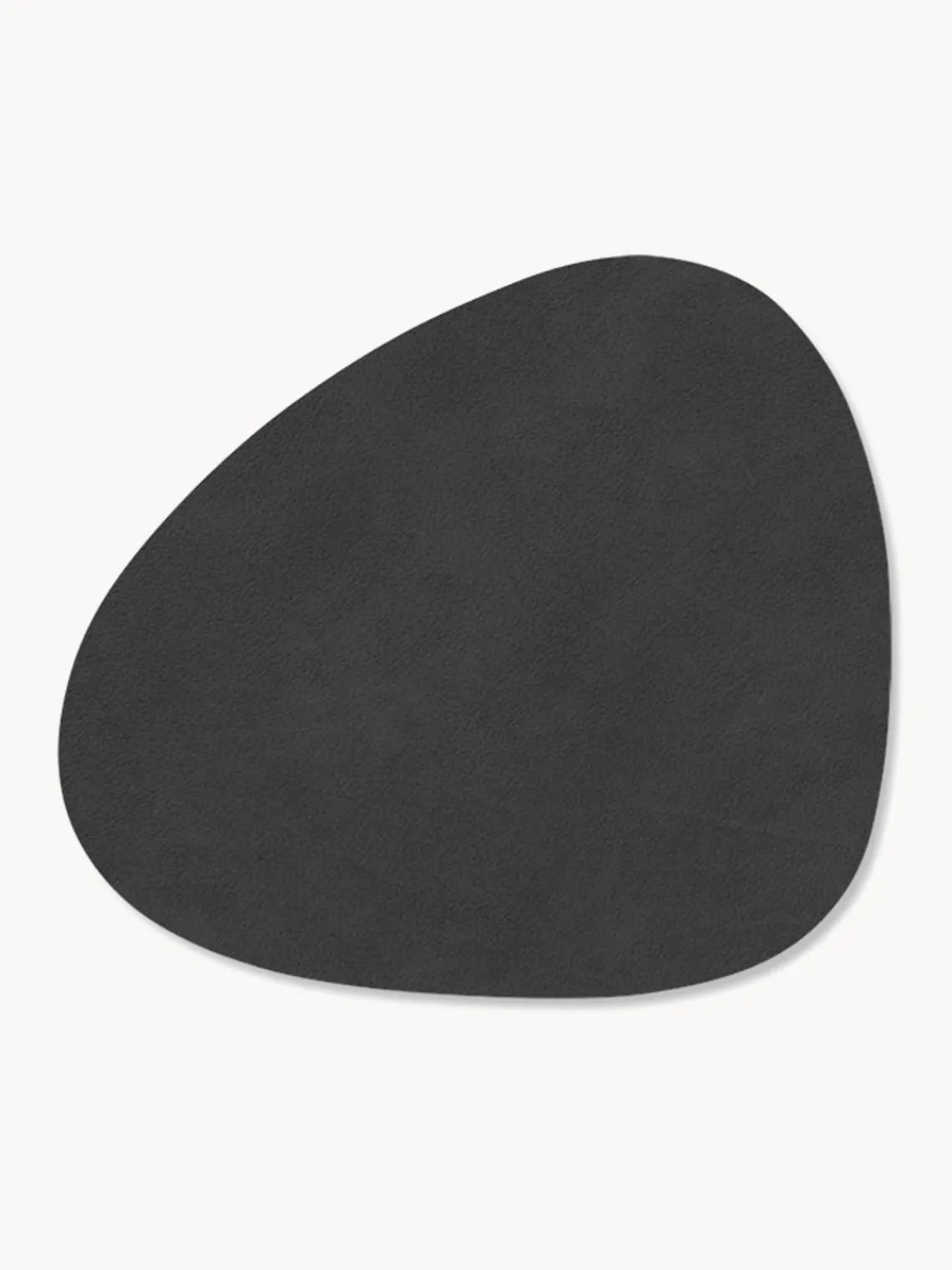 Clearance LIND DNA Dessous de verre asymétriques en cuir Curve, 4 pièces Noir