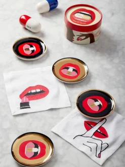 Outlet Jonathan Adler Dessous de verre en porcelaine Full Bocal, 4 élém.