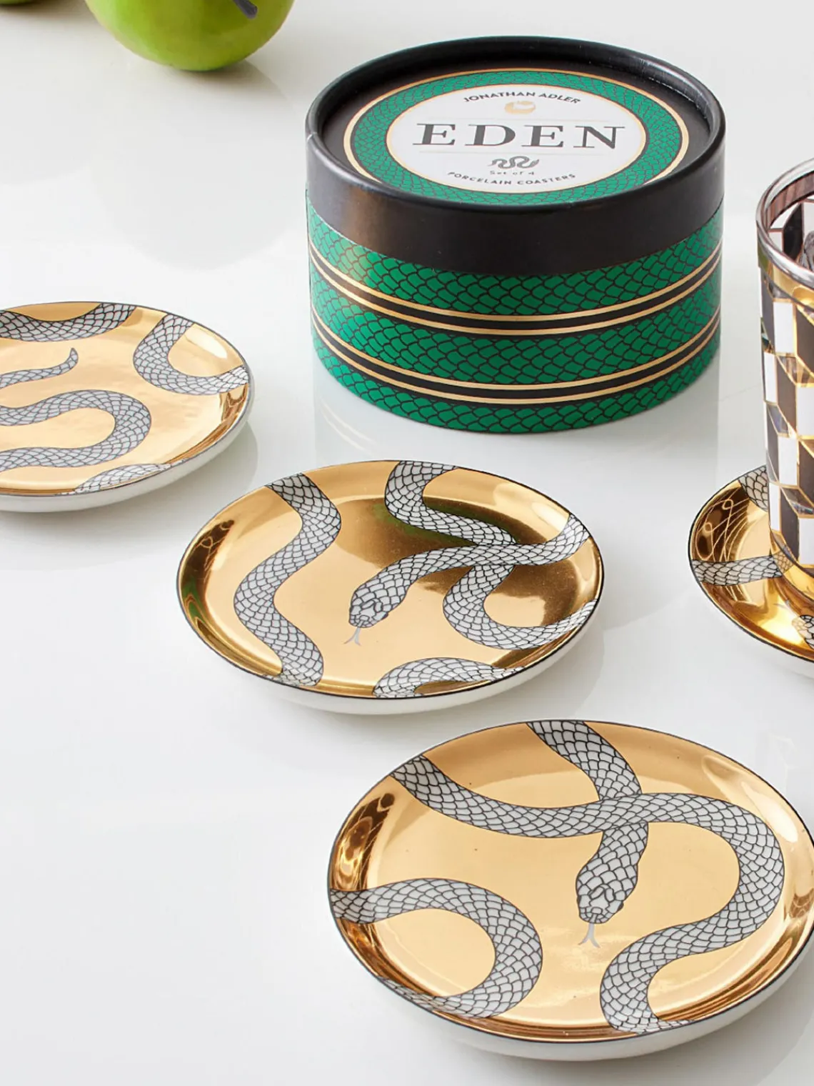 Sale Jonathan Adler Dessous de verre en porcelaine Eden, 4 élém.