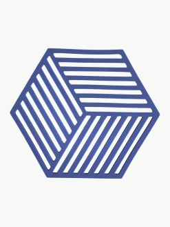 Sale Zone Denmark Dessous de verre en silicone Hexagon Bleu roi