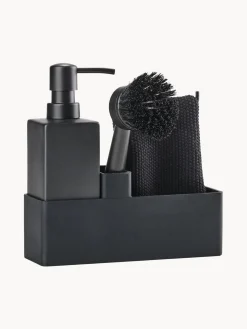 Best Zone Denmark Distributeur de liquide vaisselle avec accessoires Zone, 3 élém. Noir