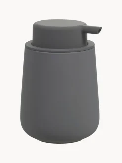 Best Zone Denmark Distributeur de savon en porcelaine Push Gris foncé