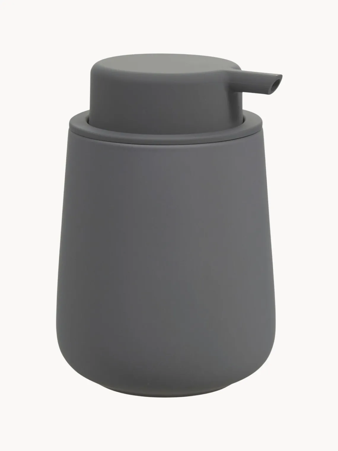 Best Zone Denmark Distributeur de savon en porcelaine Push Gris foncé