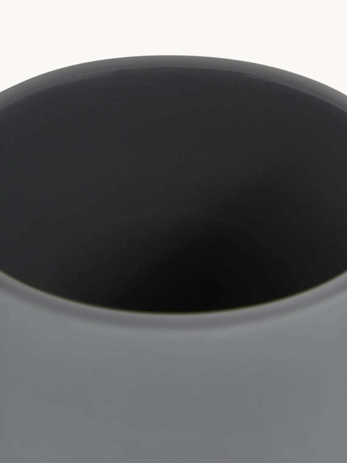 Best Zone Denmark Distributeur de savon en porcelaine Push Gris foncé