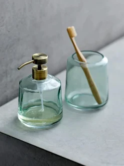Outlet Södahl Distributeur de savon en verre Vintage Bleu ciel, transparent
