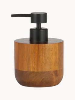 New ANDREA HOUSE Distributeur de savon en bois d'acacia Theodore