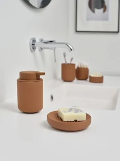 Clearance Zone Denmark Distributeur de savon en grès à surface veloutée Ume Terracotta