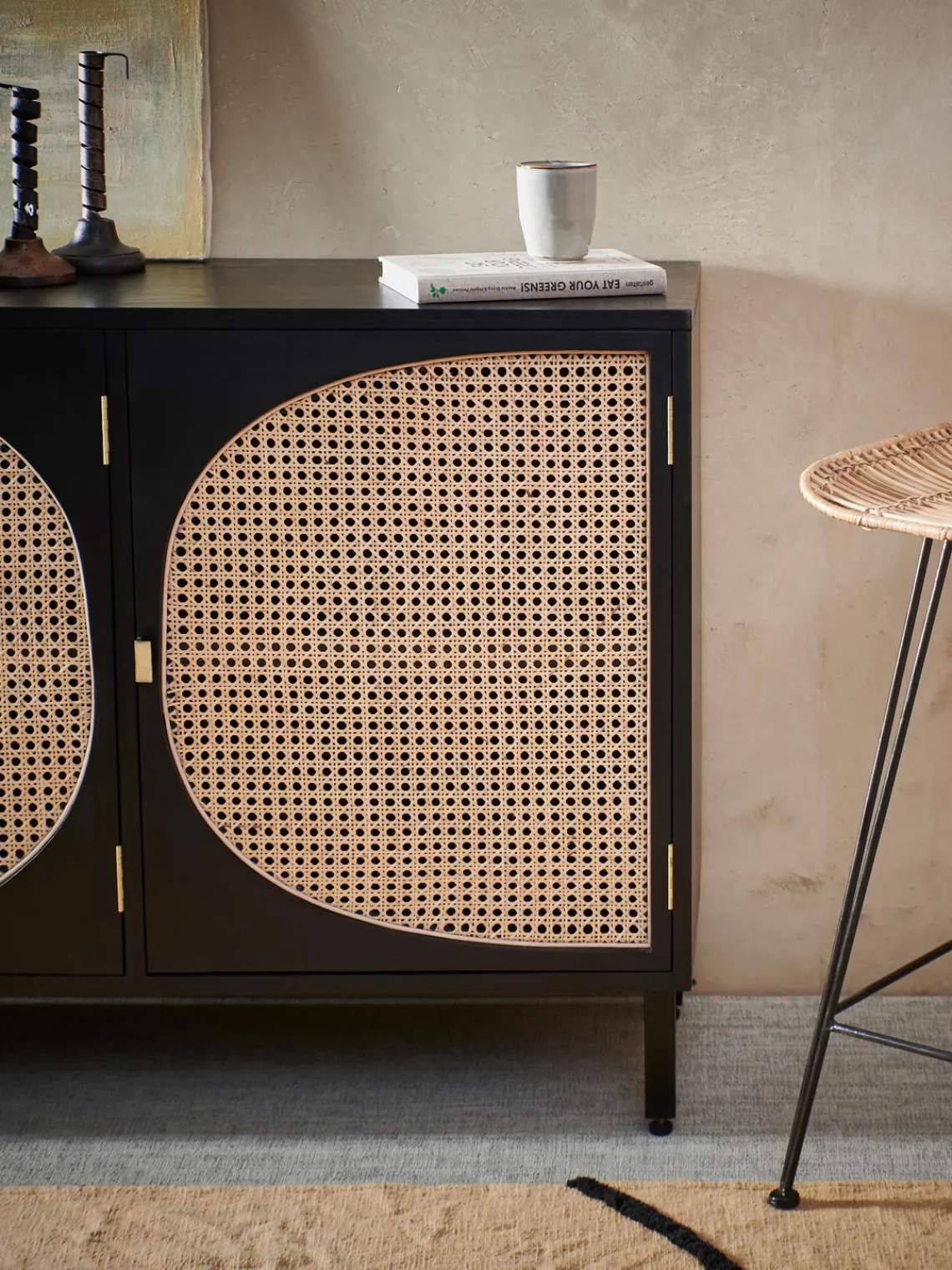 Outlet HKLIVING Enfilade en cannage artisanal Lizzie