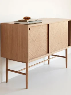 Best Hübsch Enfilade en chêne avec motif à chevrons Herringbone