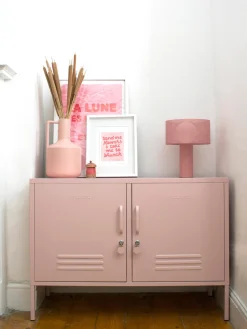 Clearance Mustard Made Enfilade en métal The Lowdown Rose pâle