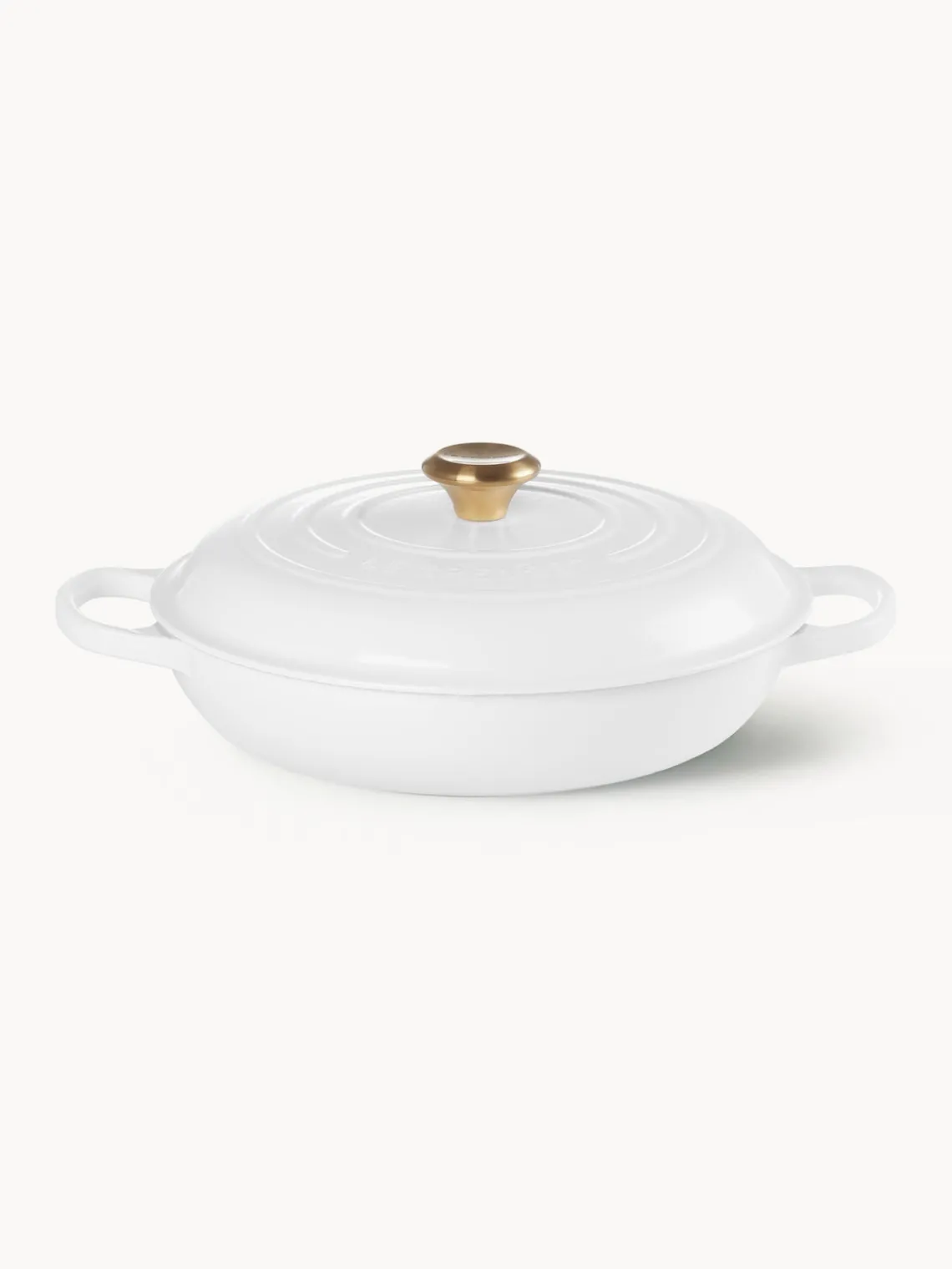 Fashion LE CREUSET Faitout en fonte émaillée Signature Collection Blanc, doré