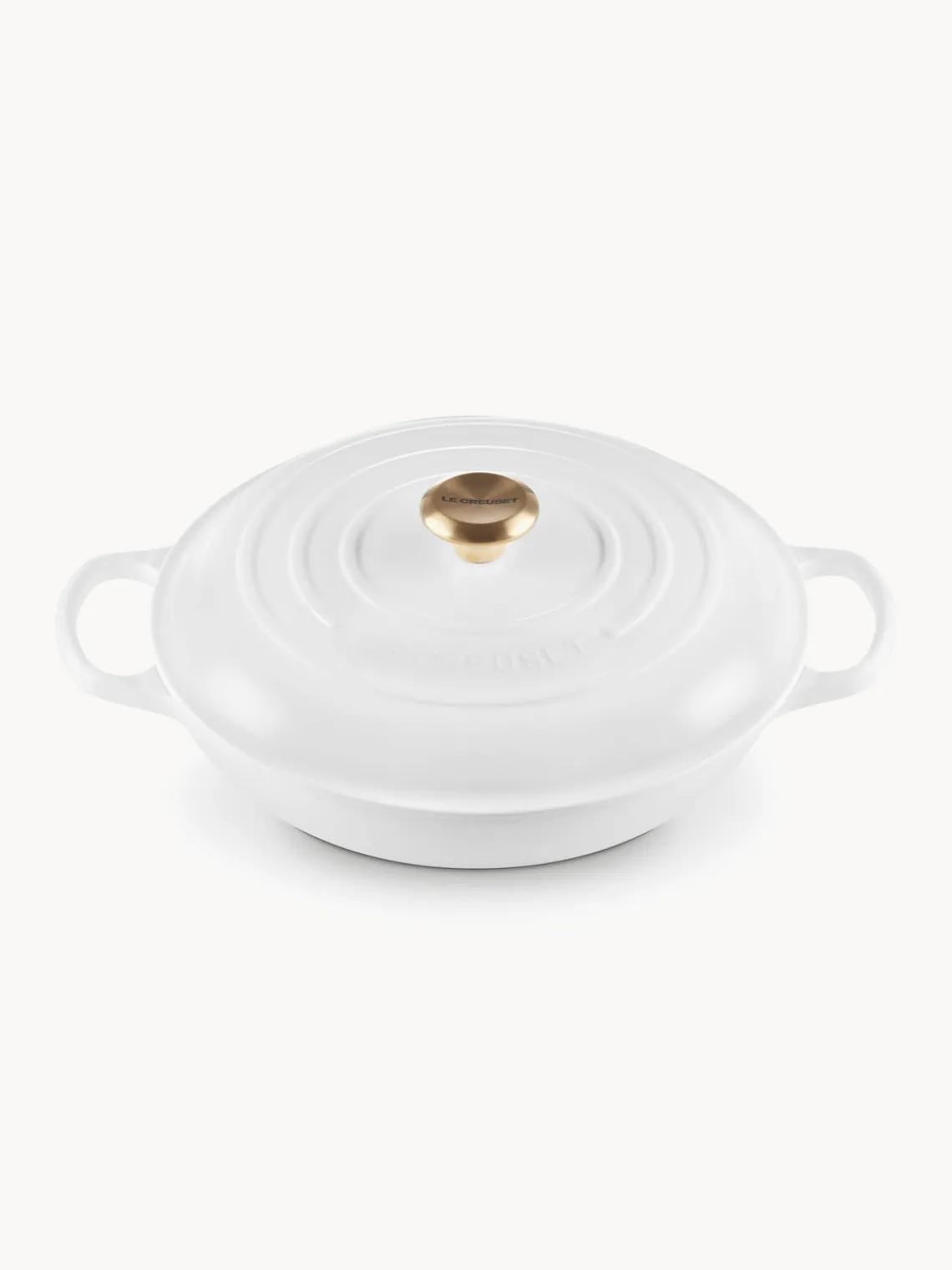 Fashion LE CREUSET Faitout en fonte émaillée Signature Collection Blanc, doré