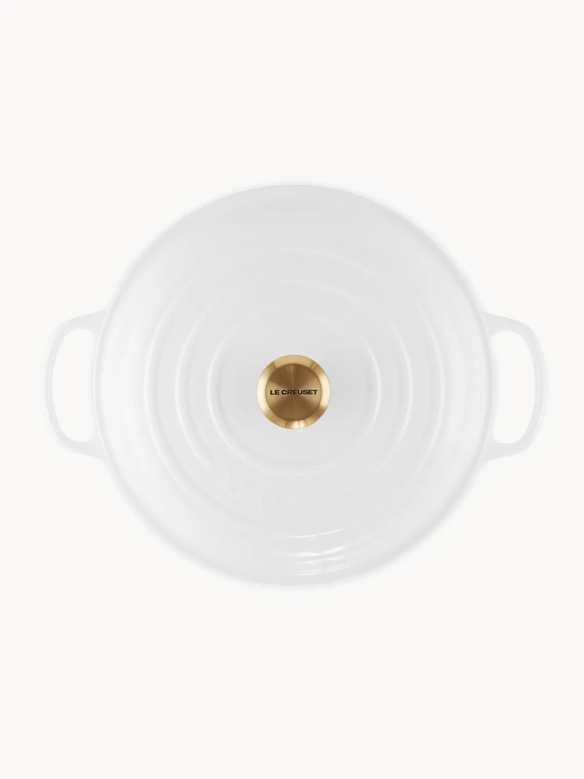 Fashion LE CREUSET Faitout en fonte émaillée Signature Collection Blanc, doré