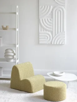 Fashion Wigiwama Fauteuil en peluche pour enfant Cloud Teddy vert clair
